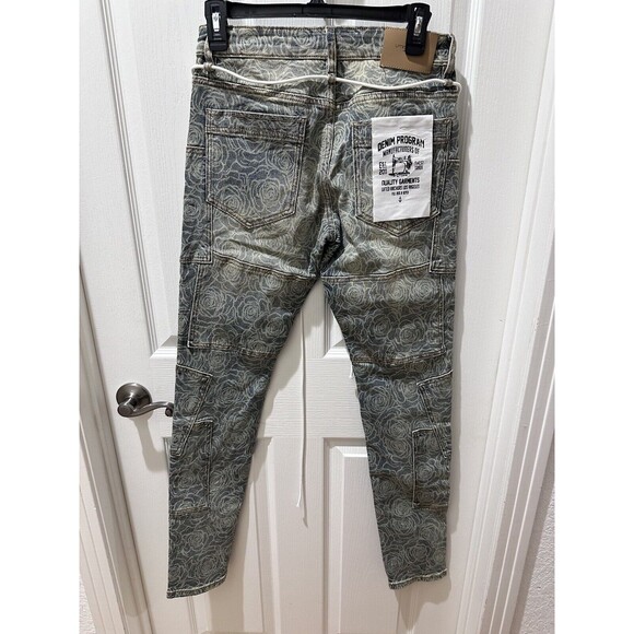 Lifted Anchors Los Angeles Patch-Work Rose Denim Skinny Jeans Size 28/32L Men's - Picture 3 of 14